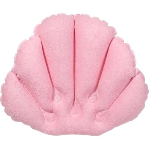 3 Style Inflatable Shell-shaped Home Spa Bath Pillow Pillow Bathtub Cushion Neck Bathtub Cushion Support With Suction Cups
