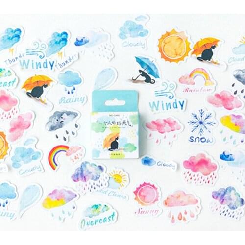 45 pcs/pack MO.CARD good weather mini paper diary sticker Scrapbooking Decoration label Wholesale