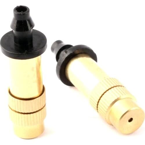 2pcs 10~40L/H Adjustable 4/7mm Hose Copper Nozzle Micro Sprinkler Garden Sprinklers Greenhouse Cooling Dedusting Atomizer