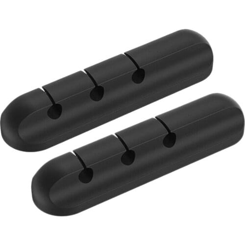 NEW-Cable Clips,2 Pack Silicone Adhesive Wire Cable Holder,Cable Organizer USB Cable Holder for Power Cords