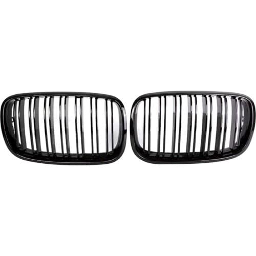 Front Kidney Grills Grille for BMW X5 E70 X6 X6M ABS Gloss Black Grills