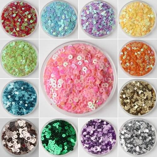 4mm Sequin Flat Round PVC Loose Sequins Crafts Paillette Sewing Clothes Decoration DIY Accessory Lentejuelas Para Coser 2000Pcs