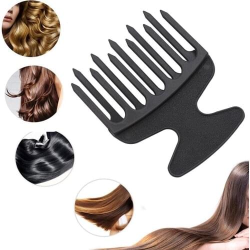Plastic Wide Big Tooth Afro Hair Pick Comb Detangle Wig Braid Hairbrush Oil Head Fork Hairdressing Styling Modeling Tool