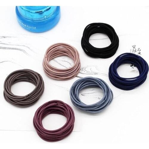 100PCS Daily Use High Elastic Rubber Band Basic Hair Ties Bands Hairties for Women Girls Ladies Random Colors Ponytail Holder