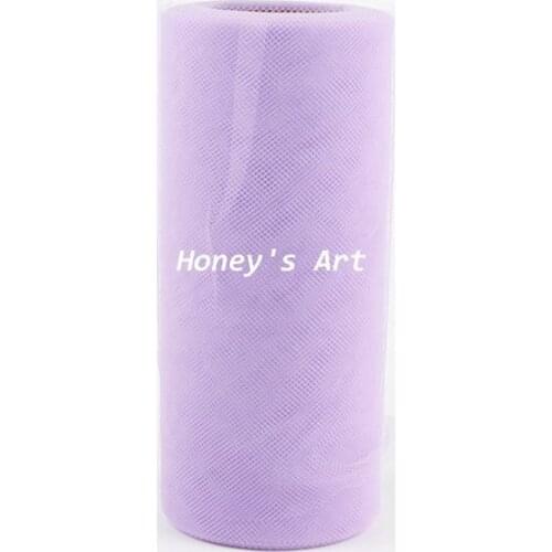 Lilac 1PC Matt TULLE Roll Spool 6"x25YD Tutu Wedding Christmas Party Gift Bow Craft Banquet Decoration