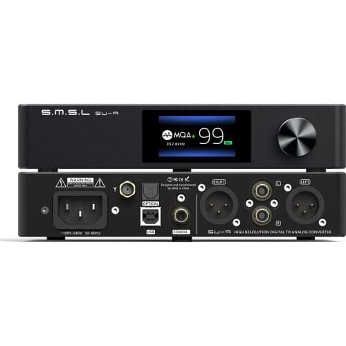 SMSL SU-9 MQA DAC Full Balance Bluetooth 5.0 LDAC ES9038Pro XMOS XU216 DSD512 PCM768kHz/32Bit USB Balanced Decoder