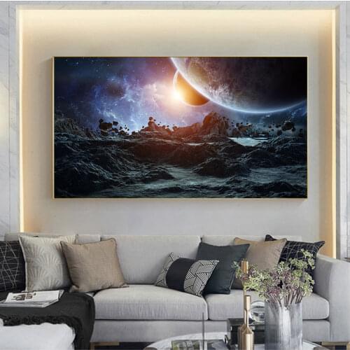 Solar System Pictures Nebula Space Universe Posters and Prints Science Canvas Painting Wall Art for Living Room Decor Cuadros