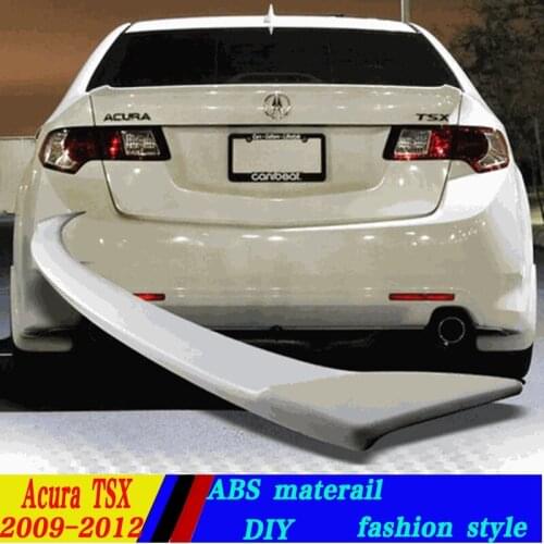 Use for acura TSX spoiler 2009-2012 TSX lip spoiler High Quality ABS Material Car Rear Wing Primer Color spoiler for acura TSX