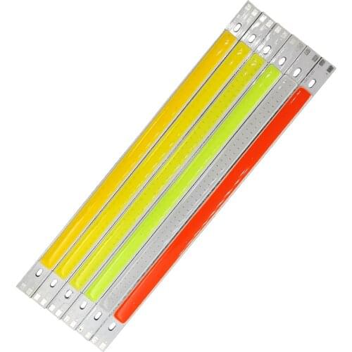 Ultra Bright 12V COB LED Strip Light Source 10W Green Blue Red Yellow White for DIY Car Lamp Indoor Outdoor Lighting 200*10MM