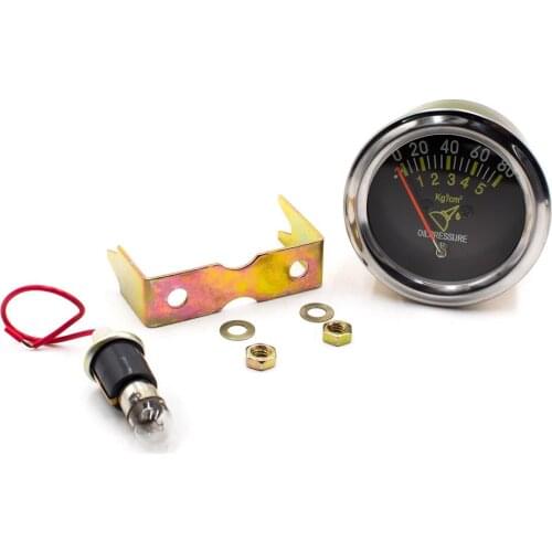 2" 52mm 12V Universal Auto Car Oil Pressure Gauge 0-80Bar Oil Press Gauge LED Meter with Sensor For 12V Racing Gauge
