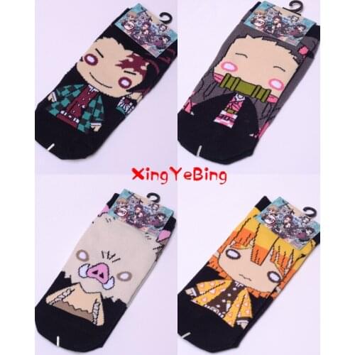Cartoon Anime Print SocksCute Fun Women Cotton Sock Fashion Casual Autumn Breathable Comfort
