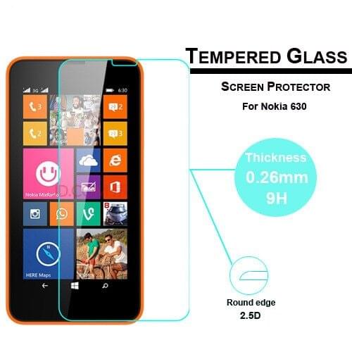 9H 0.3mm 2.5D Tempered Glass Screen Protector for Nokia lumia 630 635 636 638 n630 Protective film Guard pelicula de vidro
