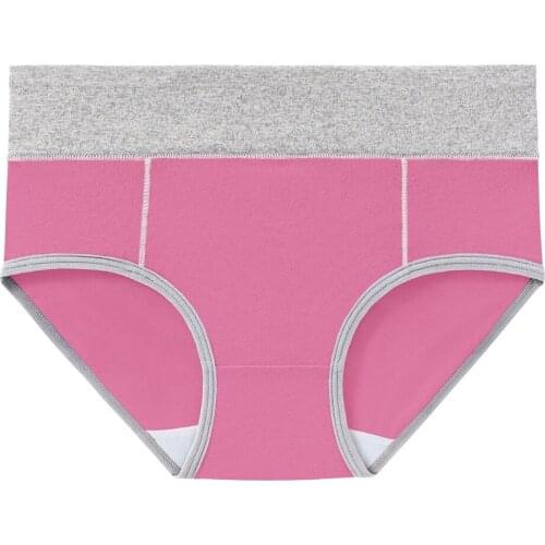 Womens Underwear Comfortable Panties Soft Lingerie Breathable Briefs Soft Female Hight-Waist Stretch Panties WQAX1