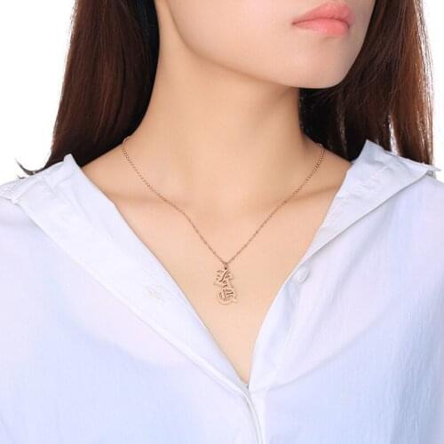 Women Initials Custom Letter Necklace Gold Color Stainless Steel Personalized Name Necklaces Old English Font Christmas Gifts