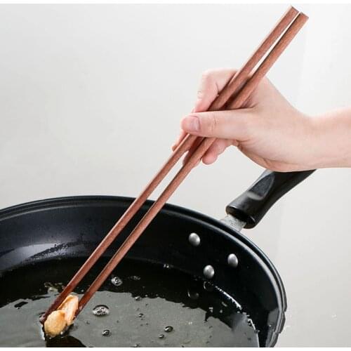 1 pairs Cook Noodles Iron wood Lengthened chopsticks cooking chopsticks or hot pot or frying chopsticks tableware