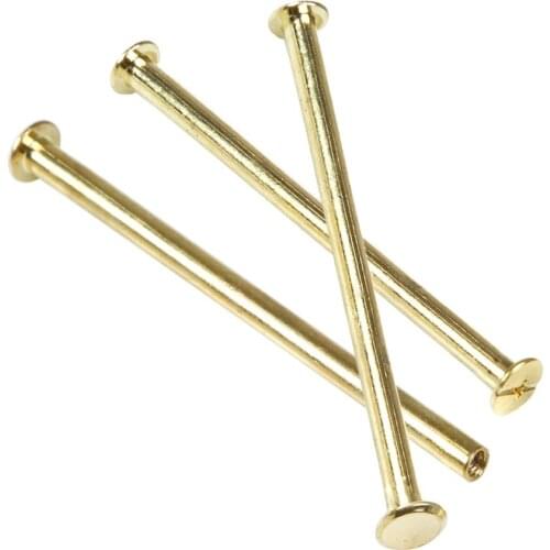 10pcs M5*70 Plated Copper Account Screw Rivet /Book Screw / Album Sample Book Docking Cook Pin M5 Hardware