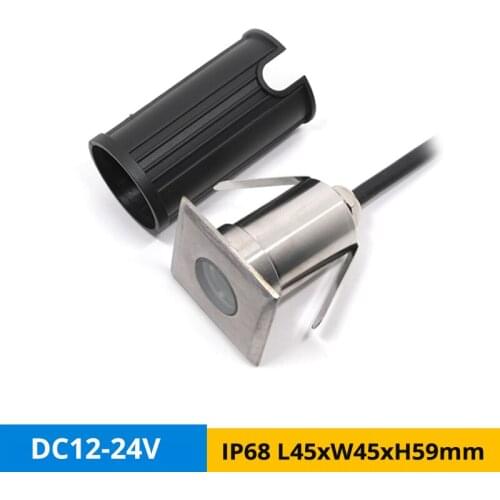 12pcs/lot Mini 3W Buried Underground Lamp IP68 DC12V Stainless Steel LED Downlight Outdoor Under Water Light Hole-cut D31mm