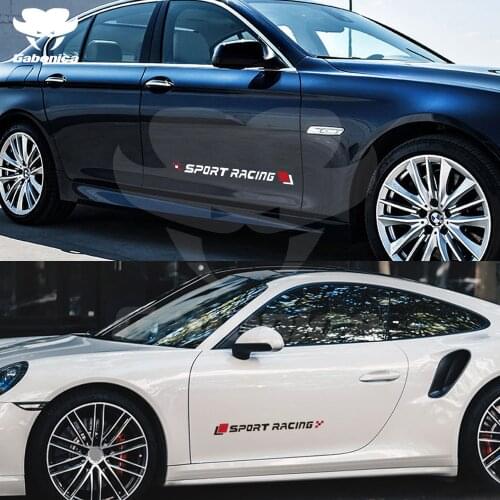 2pcs Sport Racing Car Door Side Sticker Body Sticker Automotive Goods for Audis Sline TT A1 A3 A4 A5 A6 A7 A8 B5 B6 B7 B8 C5 C6