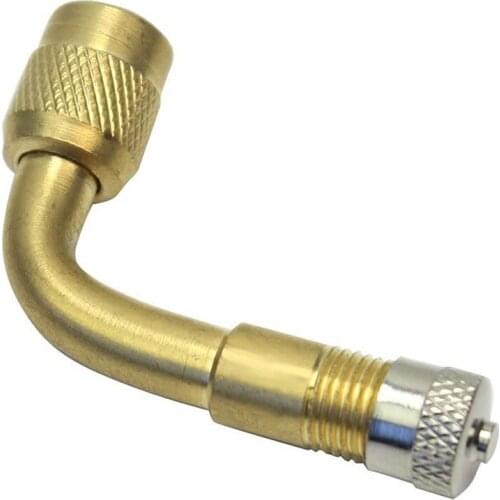 Motorcycle Car Tire Valve Extension Adapter - 90 Degree Curve