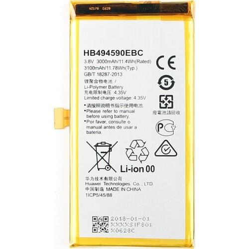 For Huawei HB494590EBC Rechargeable phone battery For Huawei Honor 7 Glory PLK-TL01H ATH-AL00 PLK-AL10 3000mAh