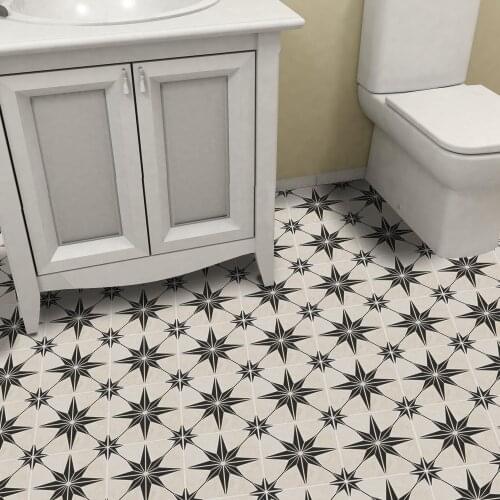 Astra Black Pattern Floor Stickers Floor Wallpaper Waterproof Wear-Resistant Self-Adhesive Floor Tile Living Room Bedroom EWF056