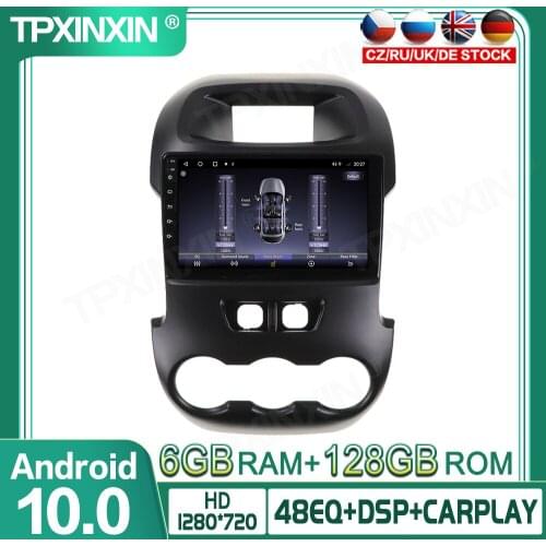 6+128G Android 10 For Ford Ranger F250 2011-2014 Car Multimedia Player GPS Navigation Headunit Radio Audio Stereo Tape Recorder