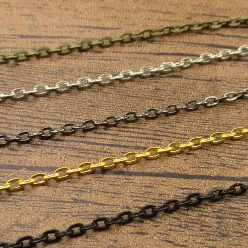 5 Meters Alloy Metal Chains 3×4mm Craft Chains Figure 8 Necklace Making Supplies 5 Colors Available-CS011