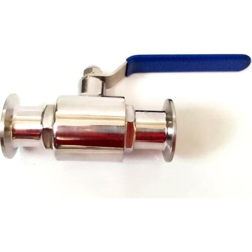Fit 63mm Pipe OD x 2.5" Tri Clamp Sanitary Ball Shut Off Valve SUS 316L Stainless Beer Brewing Home