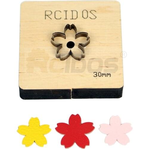 RCIDOS Cherry blossoms design Leather cutting die,Flower pattern Japan Steel Blade cutter mold,25/30/35/40/45/50/55mm,1pcs price