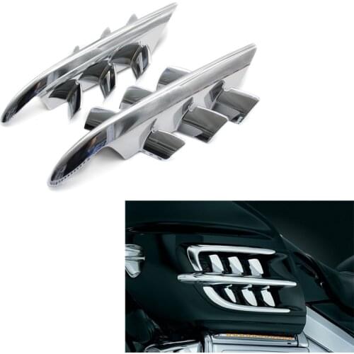 Hot sell For Honda Goldwing GL1800 GL 1800 2001-2010 2009 2002 Motorcycle Chrome Shark Gills Fairing Accents