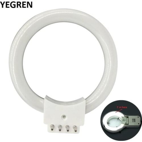 YEGREN 8W 10W Fluorescent Ring Lamp Tube Inner Diameter 67.5 mm 70 mm 78 mm Microscope Top Ring Light Source Inner Core