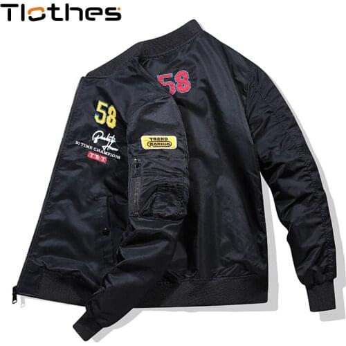 Streetwear New Brand Mens Letter Embroidery Bomber Jacket Men Jackets and Coats Plus Size 3XL 4XL Military Men Clothes Outdoors