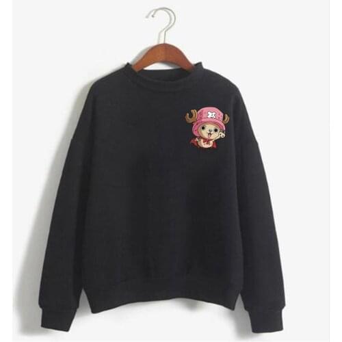 Kawaii Anime Cartoos Tony Tony Chopper Print Men Women Sweatshirt ONE PIECE Hoodie Streetwear Pullover Simple Graphics Hoody