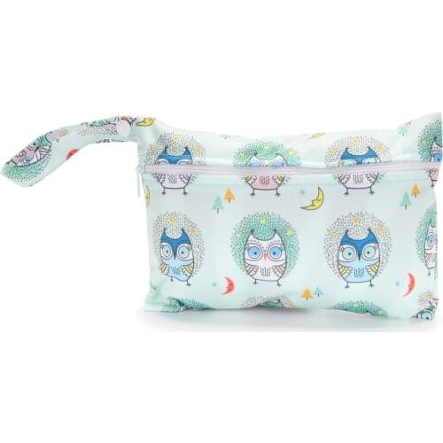 Mini Wet Bag Reusable For Nursing Menstrual Pads Waterptoof PUL Snap Handle Wetbag Maternity Diaper Bag Stroller Bags 15*22.5cm