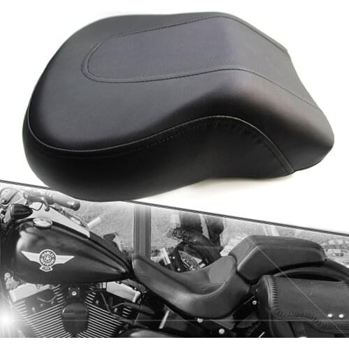 Motorcycle Passenger Soft Tail Rear Pillion Seat Fit For Harley Davidsion Fat Boy FLSTF 2008-2014Springer Custom Cross Bones