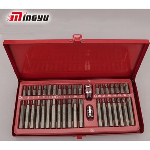 40pcs Hex Shank Screwdriver Bit Set For Socket Sleeve Torx Hex Spline Bits For Power Screw Driver Auto Repairing Hand Tool Set