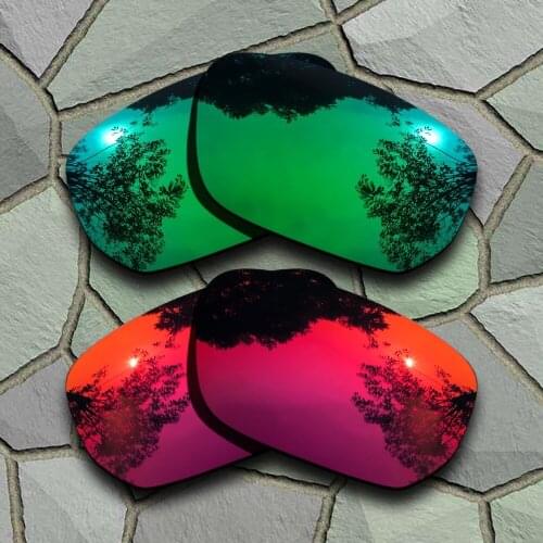 Jade Green&Violet Red Sunglasses Polarized Replacement Lenses for Style Switch