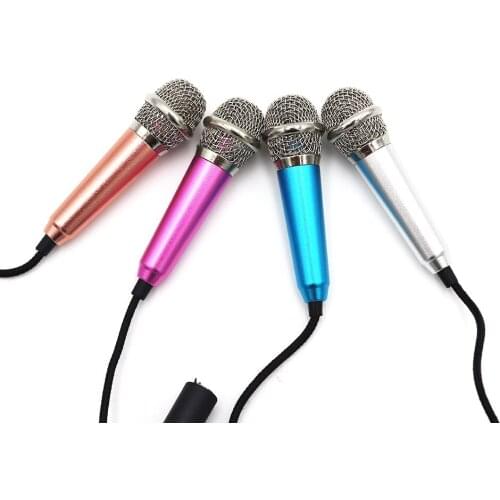 Portable 3.5mm Stereo Studio Mic KTV Karaoke Mini Microphone For Cell Phone PC Mic Wholesale