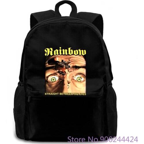 RAINBOW STRAIGHT BETWEEN THE EYES BLACK HARD ROCK BLACKMORE DEEP PURPLE women men backpack laptop travel school adult