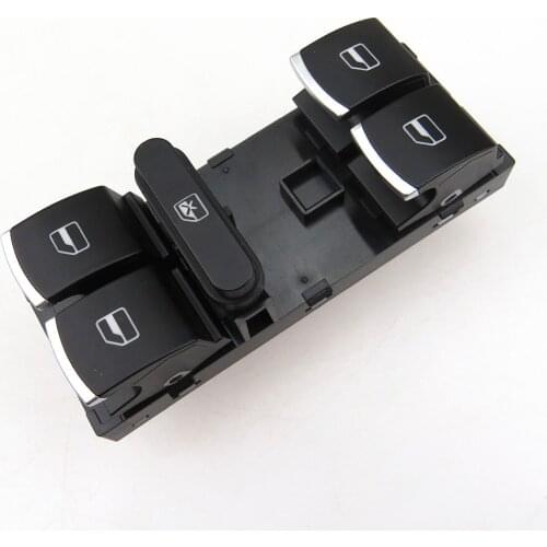 READXT For Passat B6 B7 CC Jetta Golf 5 Mk5 6 MK6 Touran Tiguan Rabbit Left Hand Window Control Switch Button Chrome 5ND959857