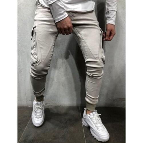 Top Selling Product In 2021 Summer Mens Side Pocket Solid Color Casual Pants Fashion Sweatpants Mens Clothing