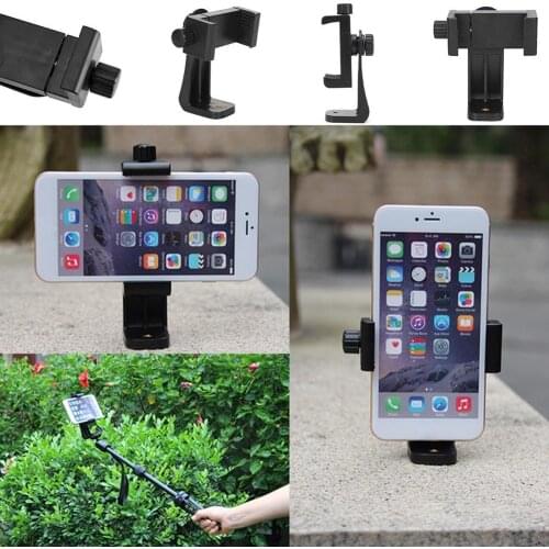 360 Degree Mobile Phone Clip Compatible With All 1/4 Screw Cellphone Holder Tripod Mount Desk Tripod Adapter For Samsung iphone