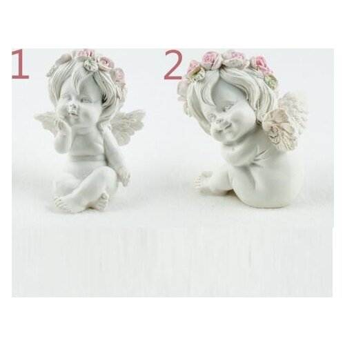 Silicone Mold Lovely Angel with Flower Wreath Shape Fondant Cake Mold Handmade Soap Candle Mold Handicraft Clay Mold