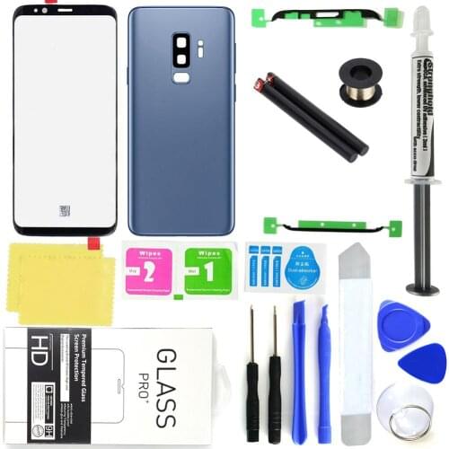 Replacement External Glass for Samsung S9 Plus LCD Display Touch Screen Front Glass External Lens+ Local Tools