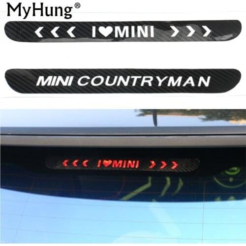 Carbon Fiber Stickers And Decals High Mounted Stop Brake Lamp Light Car Styling For BMW Mini Cooper Countryman R60 Accessories