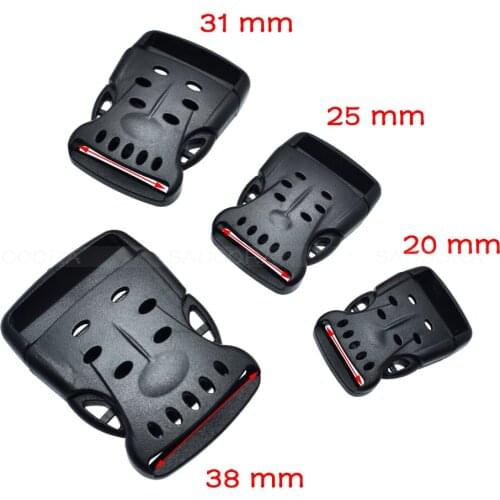 Webbing 20mm 25mm 32mm 38mm For Outdoor sports travel bag Plastic Side Release Buckles Surface spectrum Backpack Straps Buckle