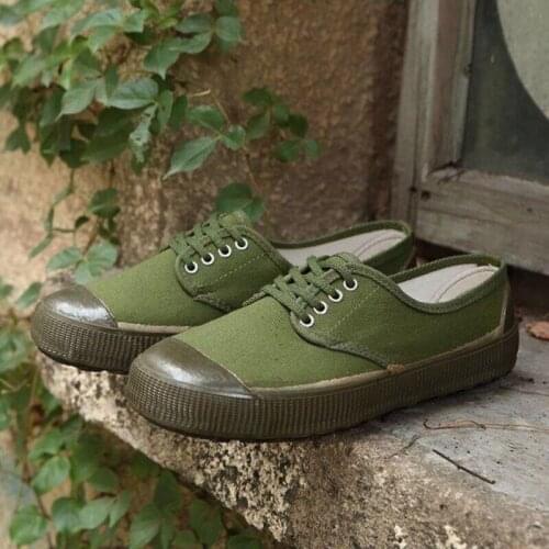 Men Women Flat Shoes Low-cut Student Military Training Canvas Shoes Site Labor Insurance Flats Fashion Yellow Rubber Shoes