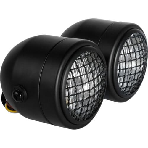 Universal Motorcycle Front Dual Headlight Lamp Head Light For Streetfighter Cafe Racer Dirt Bike Street bike Naked Motorcycle