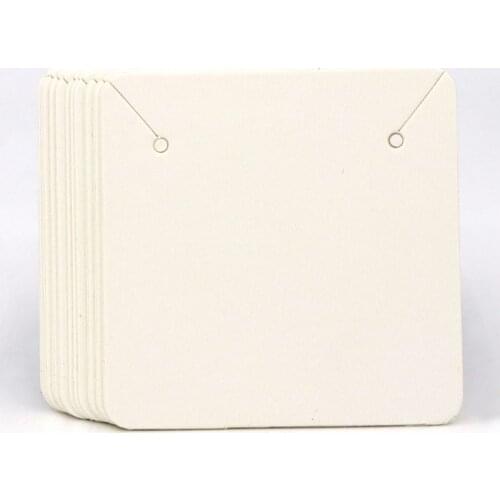 50pcs 5*5cm Colorful Square Blank Kraft Black White Paper Jewelry Necklace Earring Card Label Tags Handmade DIY Accessories