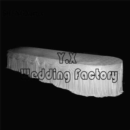 Ice Silk Table Skirt Used Wedding Decoration Cake Table Skirting